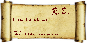 Rind Dorottya névjegykártya